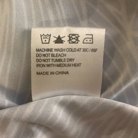 PattyBoutik three quarter sleeve wrap dress | S | blue white - Picture 5 of 5